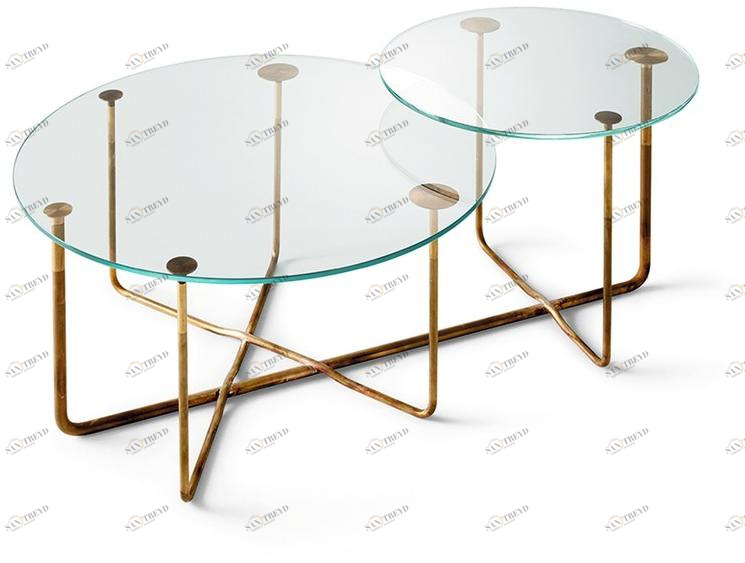 Gallotti&Radice Журнальный столик из двойного кристалла sun-id-1496325