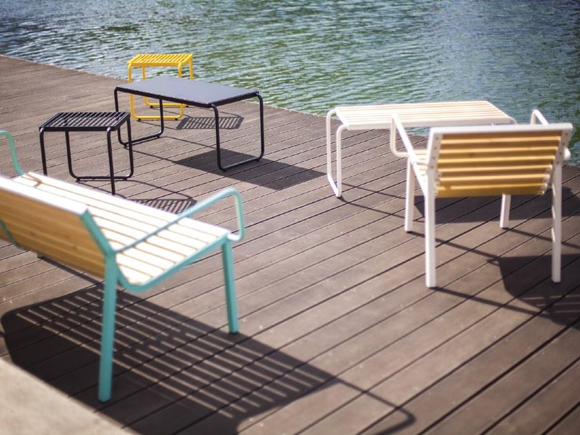 mmcité1 Прямоугольный журнальный столик из стали и дерева Stack Stc110 - Вид №1