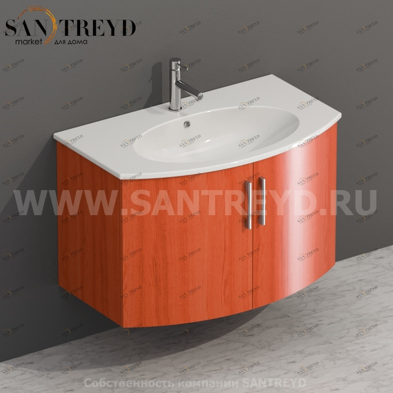 MDMA80Y6151 Тумба с двумя створками 78 см оранжевая Globo 4ALL Италия Ceramica Globo