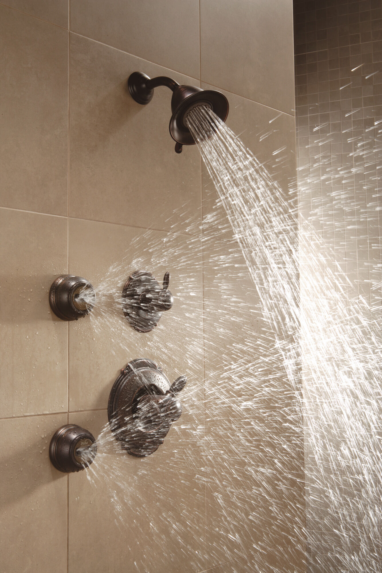 T11955-RB 3-портовая переключающая накладка с 6 позициями Delta Faucet Victorian Венецианская бронза - Вид №15