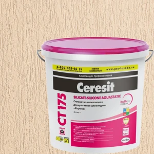 Декоративная штукатурка Церезит CT175 в цвете Colorado 1 короед 2.0 мм 25 кг