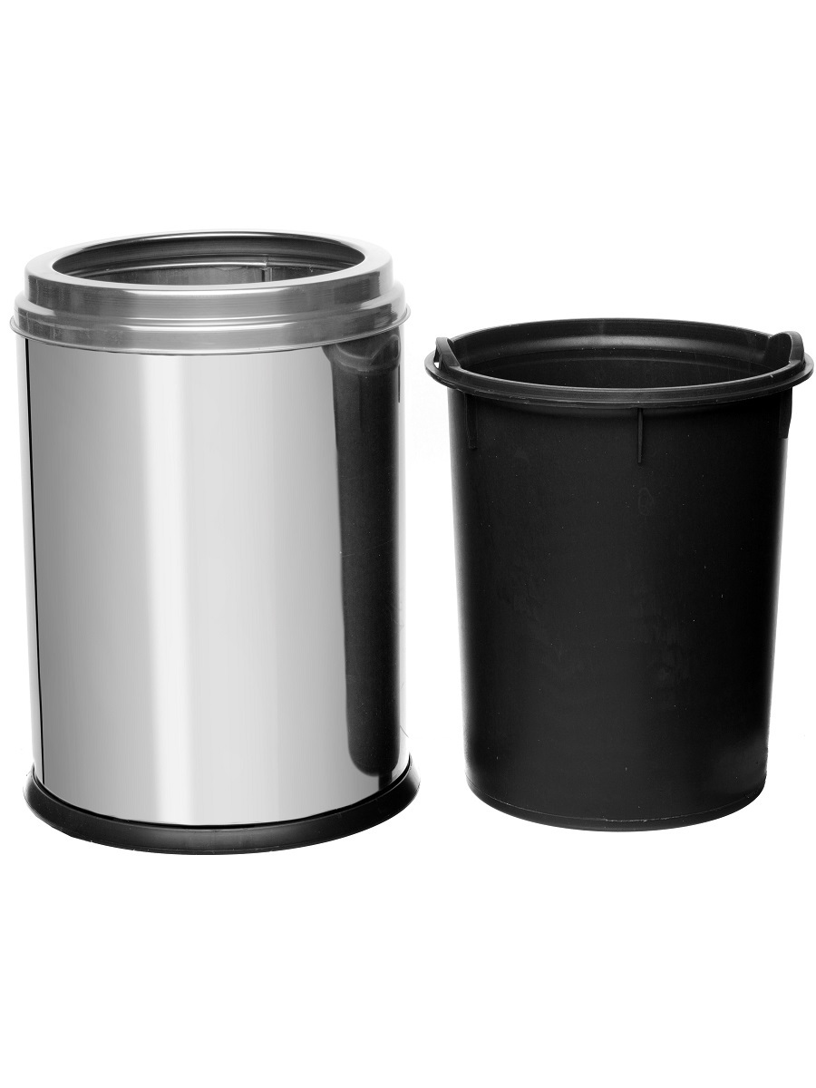 Ведро для мусора  без крышки Lepus 12L Chrome NAVAKO 11100 - Вид №1