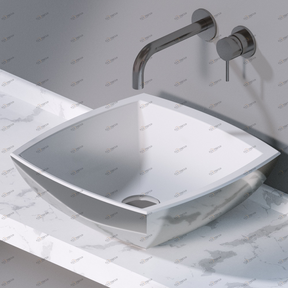 L246251 Накладная раковина на столешницу  квадратная A. e T. Italia SPOT AeT ITALIA