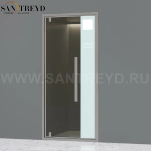 Effegibi OMNIASTEAM TOUCH Стеклянная левая дверь со встроенным парогенератором. Отделка: алюминий. Мощность: 3 кВт. Размер: длина 93 см, высота 202 см OT.88.30L