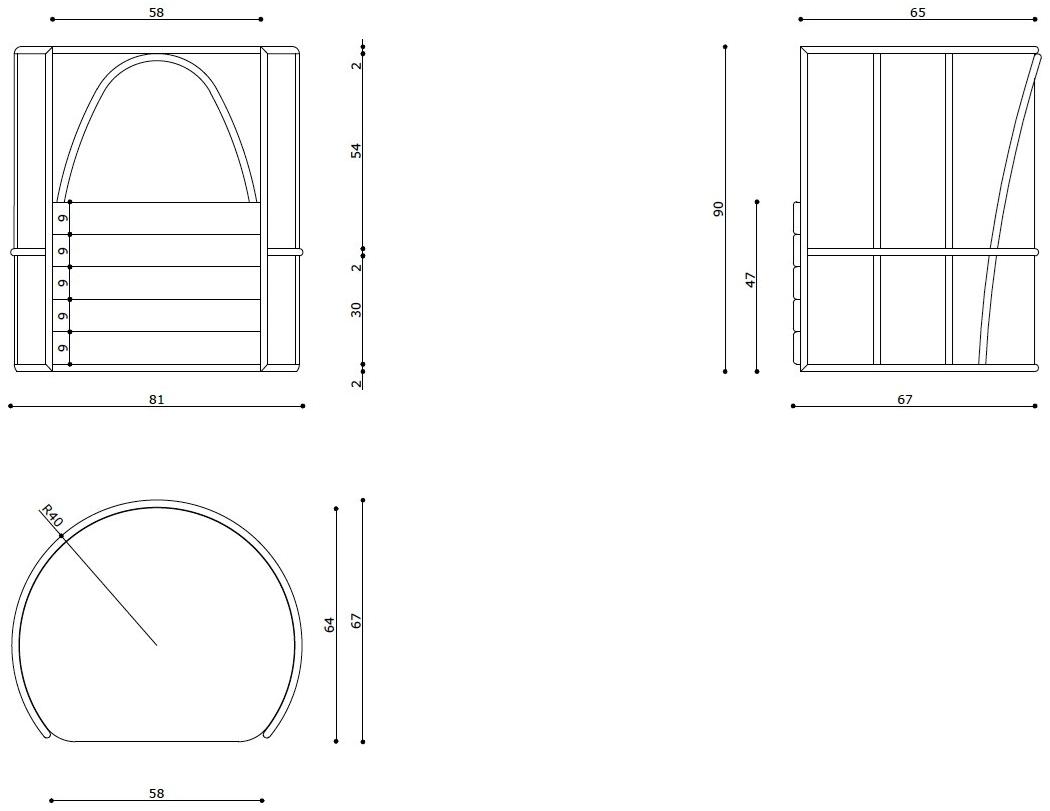 Bottega Intreccio Кресло плетеное с подлокотниками  P002  - Вид №3
