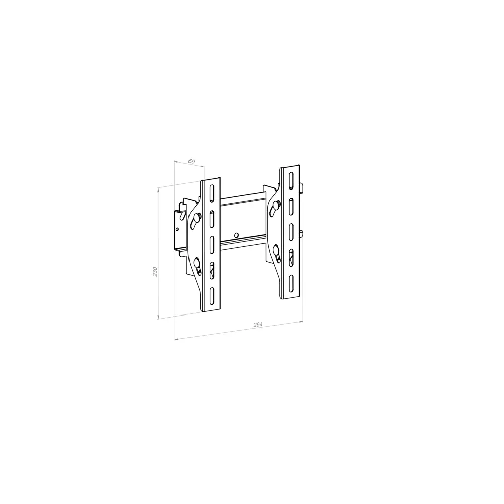Кронштейн для ТВ Lexman наклонный 264x230 см цвет черный STLM-2198372 - Вид №2