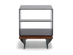 Тумбочка из дерева и стекла