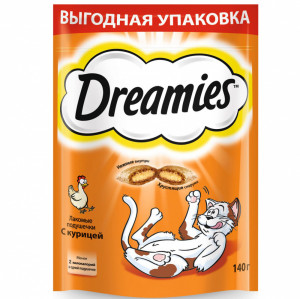 ПР0048336 Лакомство для кошек c курицей 140г Dreamies