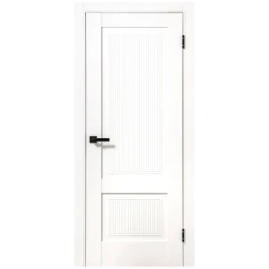 Комплект двери Олимпия глухая 60x200 см полипропилен цвет аляска с добором 150 мм