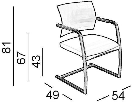 Luxy Консольный стул с обивкой из полипропилена и ткани Aire jr sun-id-1485021 - Вид №8
