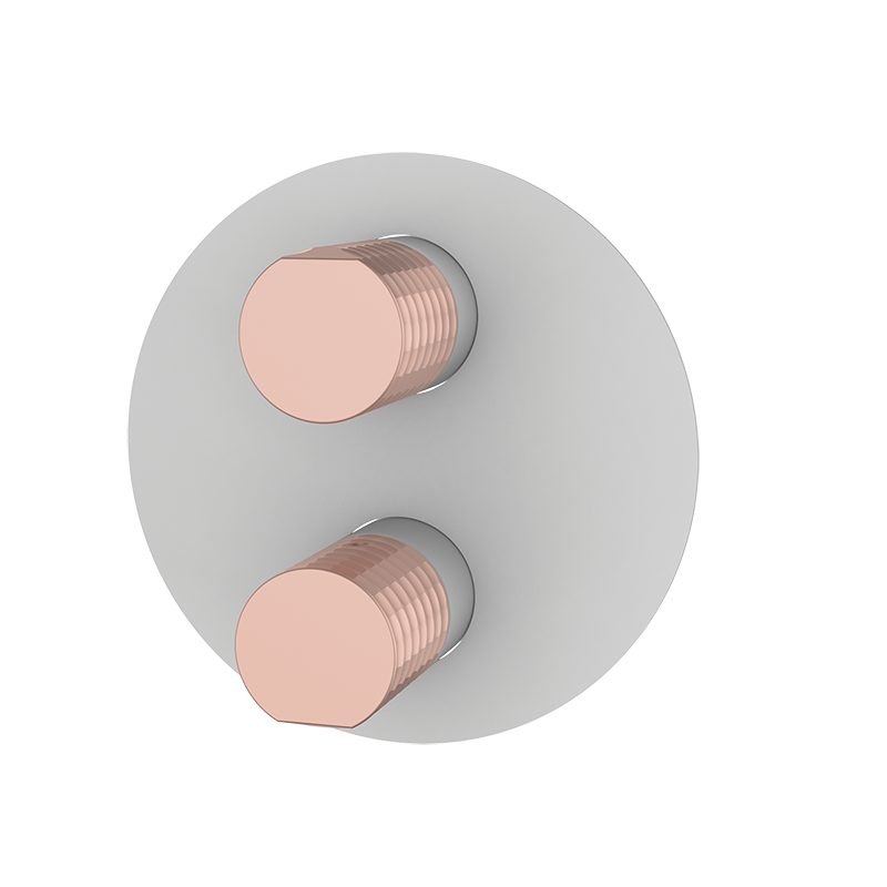75110716 PREMIUM Белый Встроенный термостатический с запорным Белая роза GRB MIXERS Aura