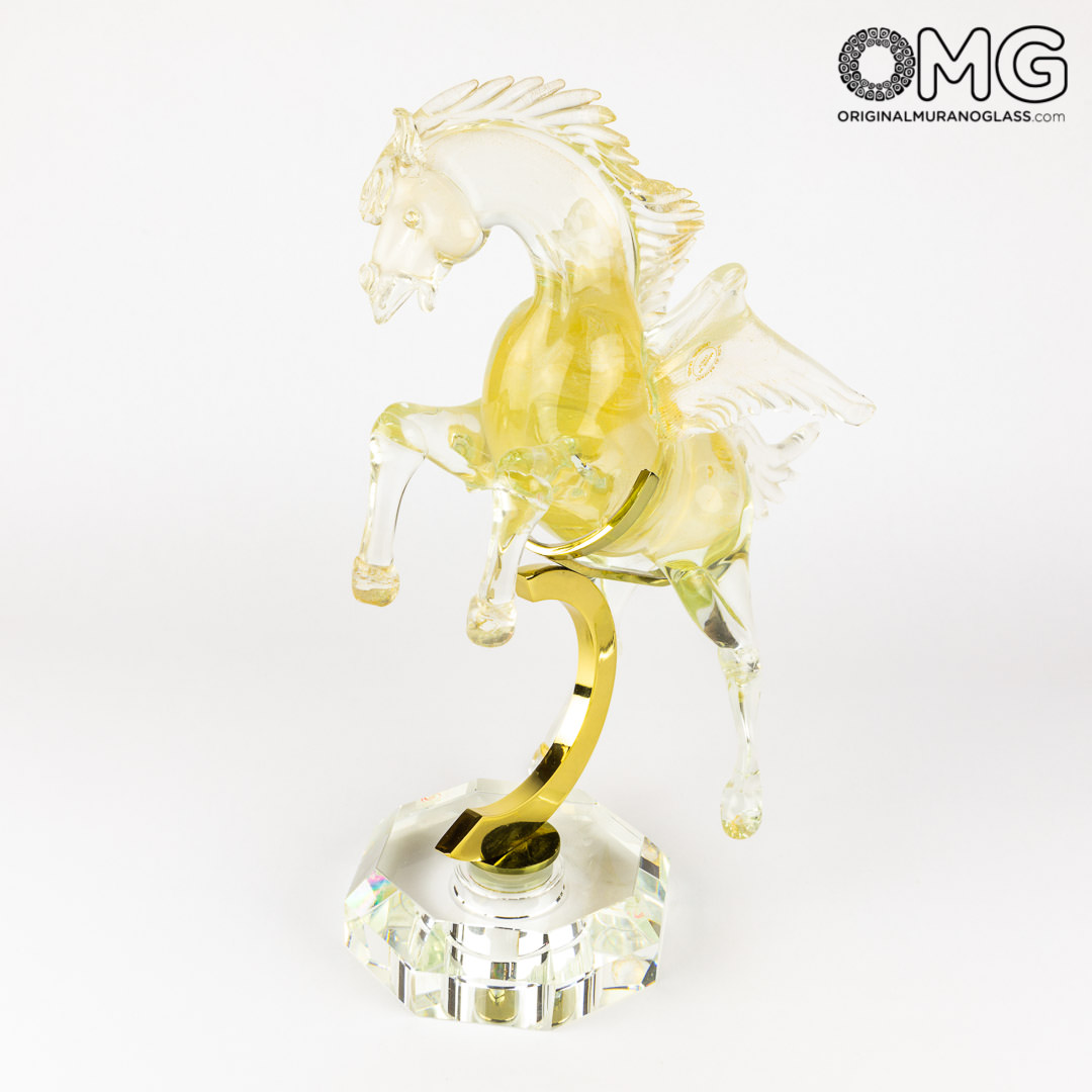 3587 ORIGINALMURANOGLASS Скульптура Крылатый Пегас - муранское стекло OMG  см  - Вид №1