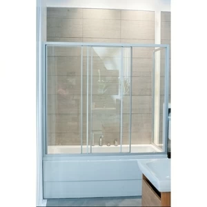 Шторка на ванну 90-100x160-170 GV-413A прозрачное стекло GUTEWETTER PRACTIC PART