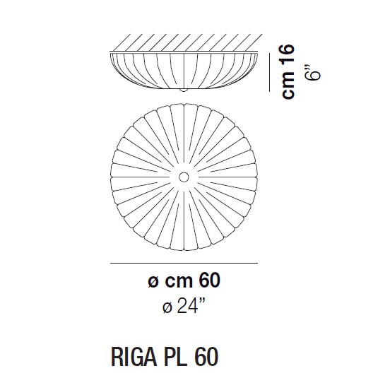 Vistosi Riga 60 PL светильник настенно-потолочный 53817 - Вид №2
