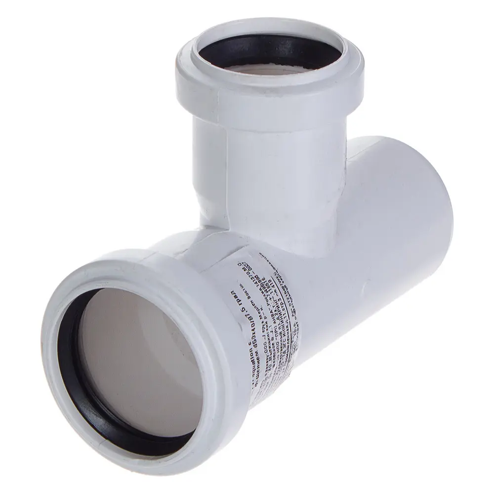 Тройник канализационный EQUATION 50×40 мм с шумопоглощением 81952608 STLM-0014886