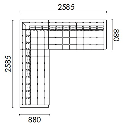 Grado Design 4-х местный угловой диван в коже Cover Cov-sf-01-g01 - Вид №1