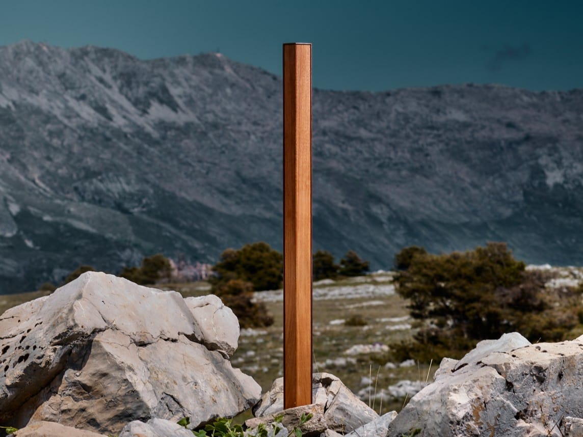 Стальной и деревянный столб боллард CYRIA MONSIEUR ARCH-00008608