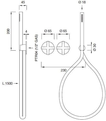 Ceadesign Комплект из 2-х гидропрогрессивных смесителей для ванны / душа Cross Crx 22 - Вид №1