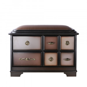 11533 Банкетка Пандора 1 с обувницей Орех Оберджин BOGACHO