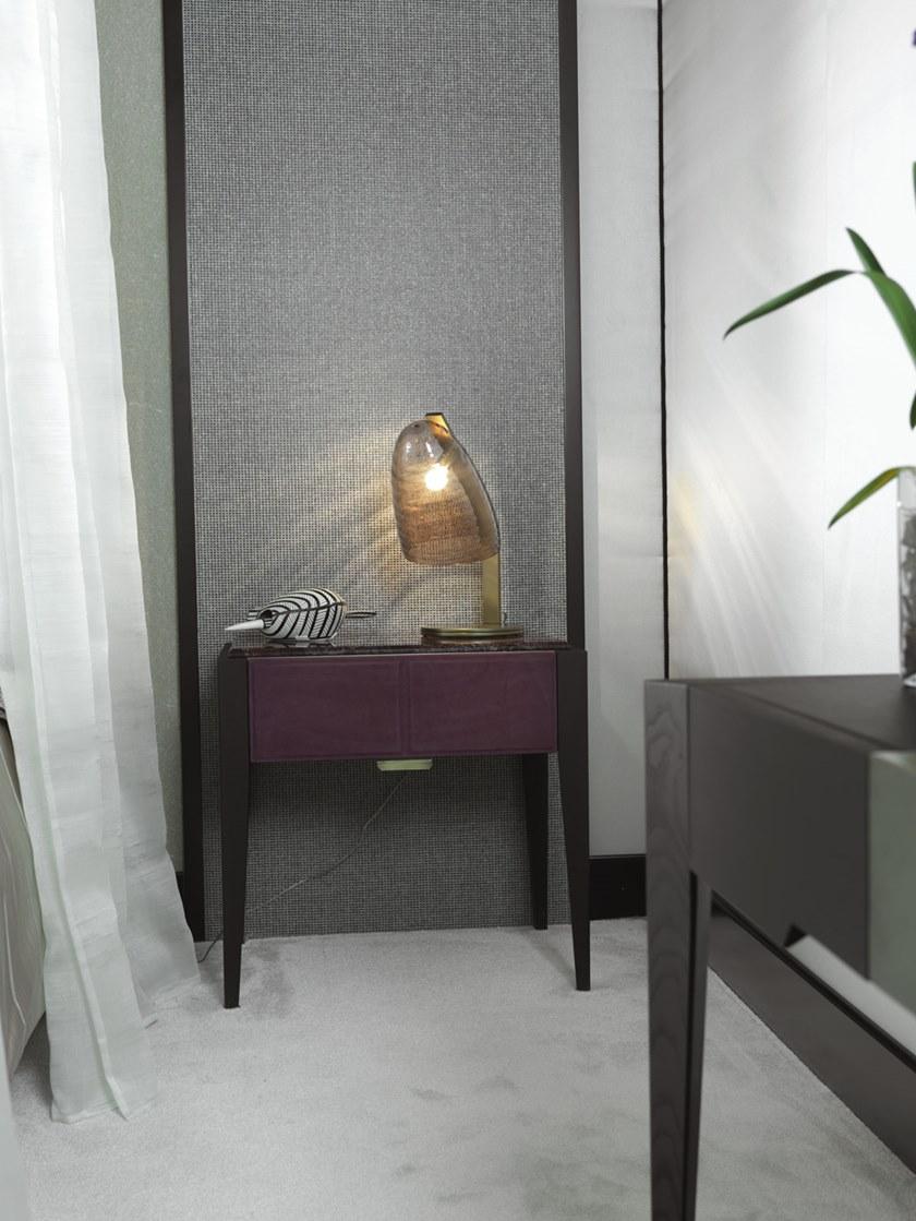 Bellotti Ezio Прикроватный столик с ящиком обтянут кожей нубук Delfi 2017-31 - Вид №2