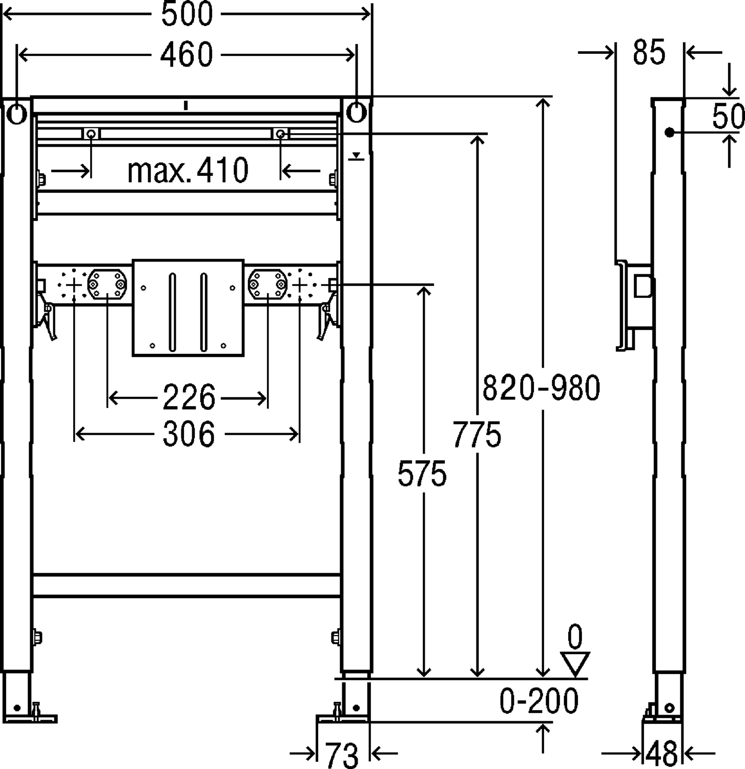 Системная техника  Prevista Dry  Элементы для умывальников VIEGA 776 251 Модель 8536.31 Santreyd  - Вид №2