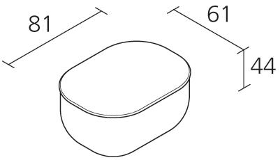 Alias Прямоугольный пуф из ткани с обивкой Okome sun-id-1389208 - Вид №1