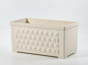 Перерабатываемый двухкомпонентный прямоугольный садовый горшок из смолы