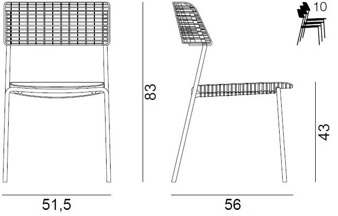 Quadrifoglio Штабелируемый стул из полипропилена sun-id-1501481 - Вид №4