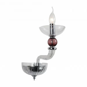 Настенный светильник бра Fun SL661.101.01 ST LUCE СВЕЧА 079099 Прозрачный;серебро