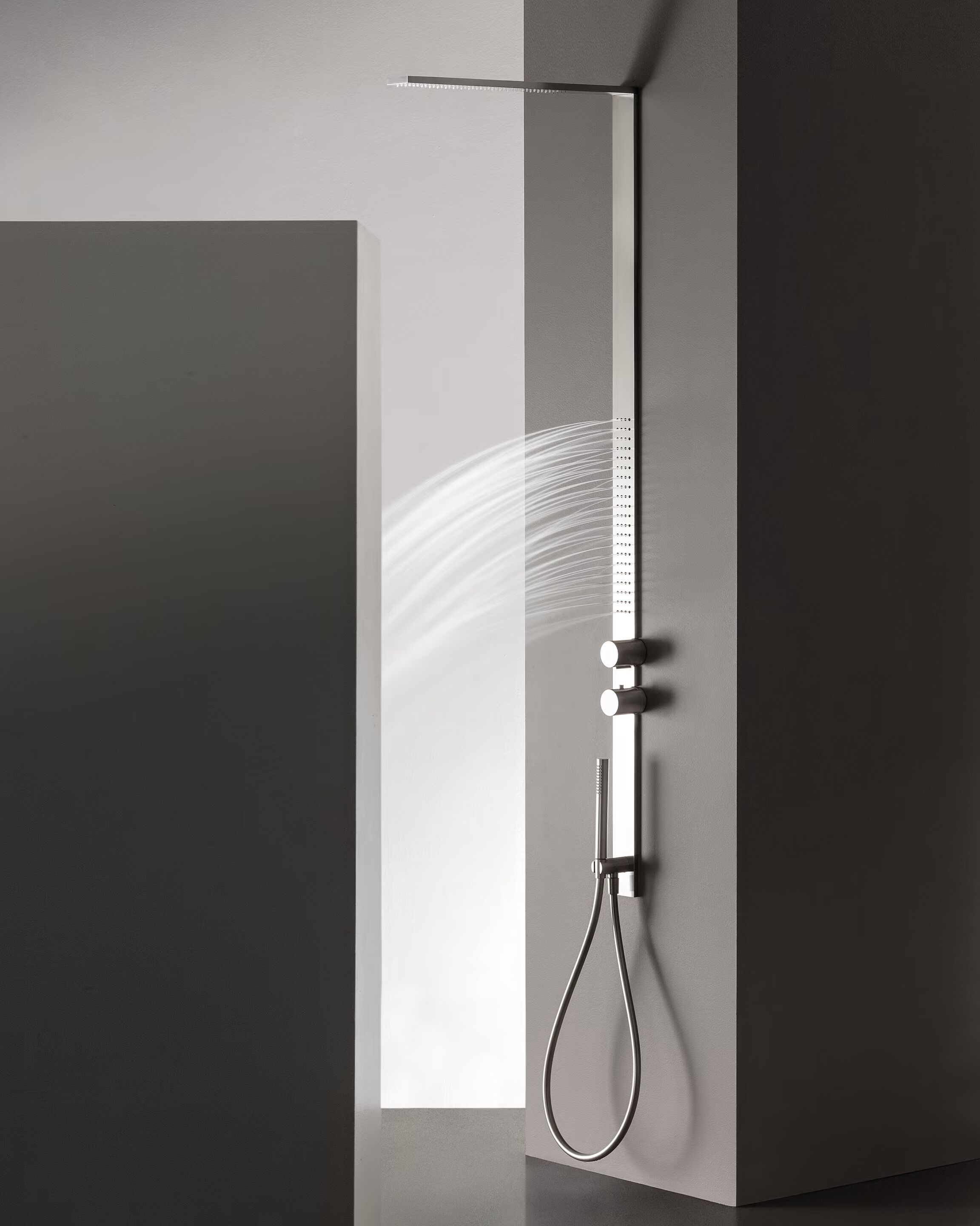 Настенная душевая колонка из нержавеющей стали с душем Fantini Rubinetti MILANOSLIM ARCH-00022659 - Вид №3