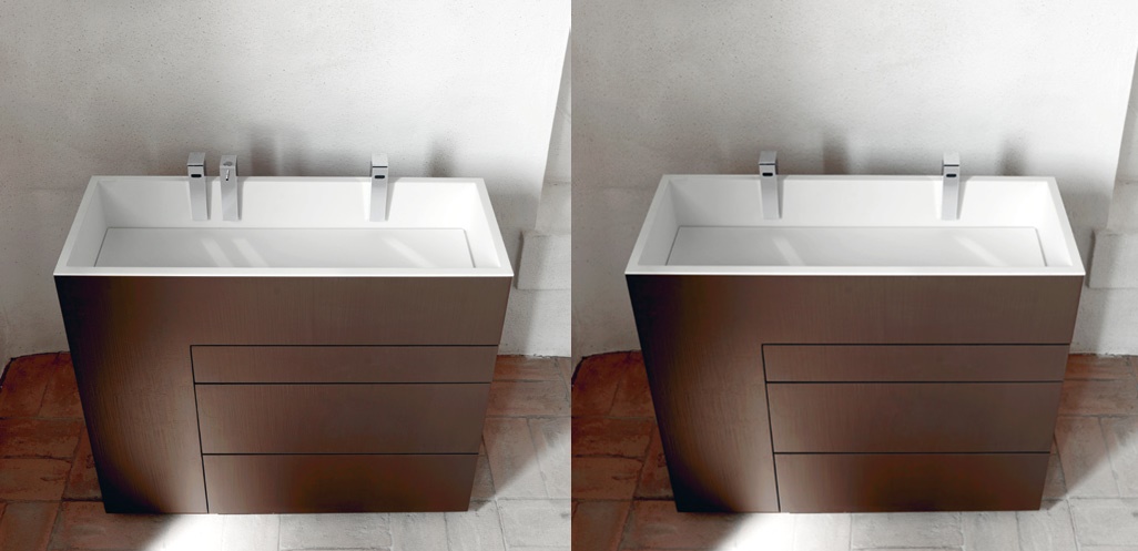 Комбинация ванной комнаты T03 в отделке Full 100 Milltek/33 ECOMALTA TERRA MILLDUE TOUCH TOUCH03 - Вид №1