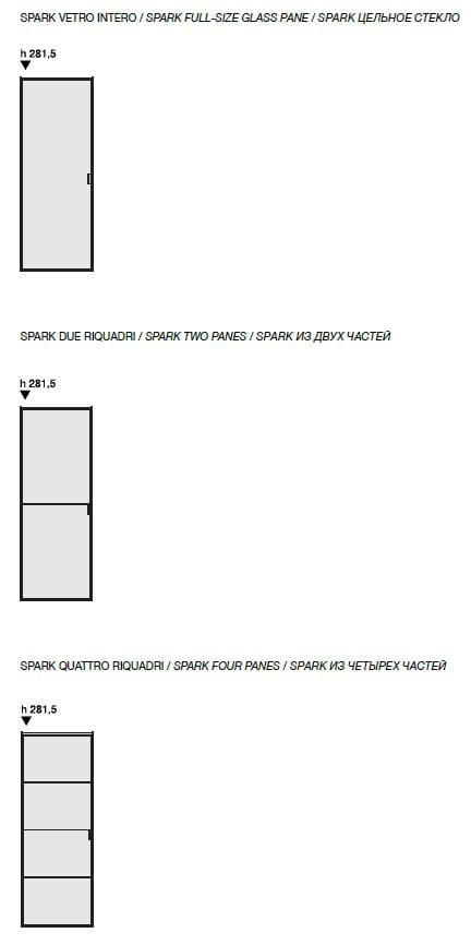 Матовое стекло распашная дверь Longhi Aluminiun Chic-Doors ARCH-00072285 - Вид №4