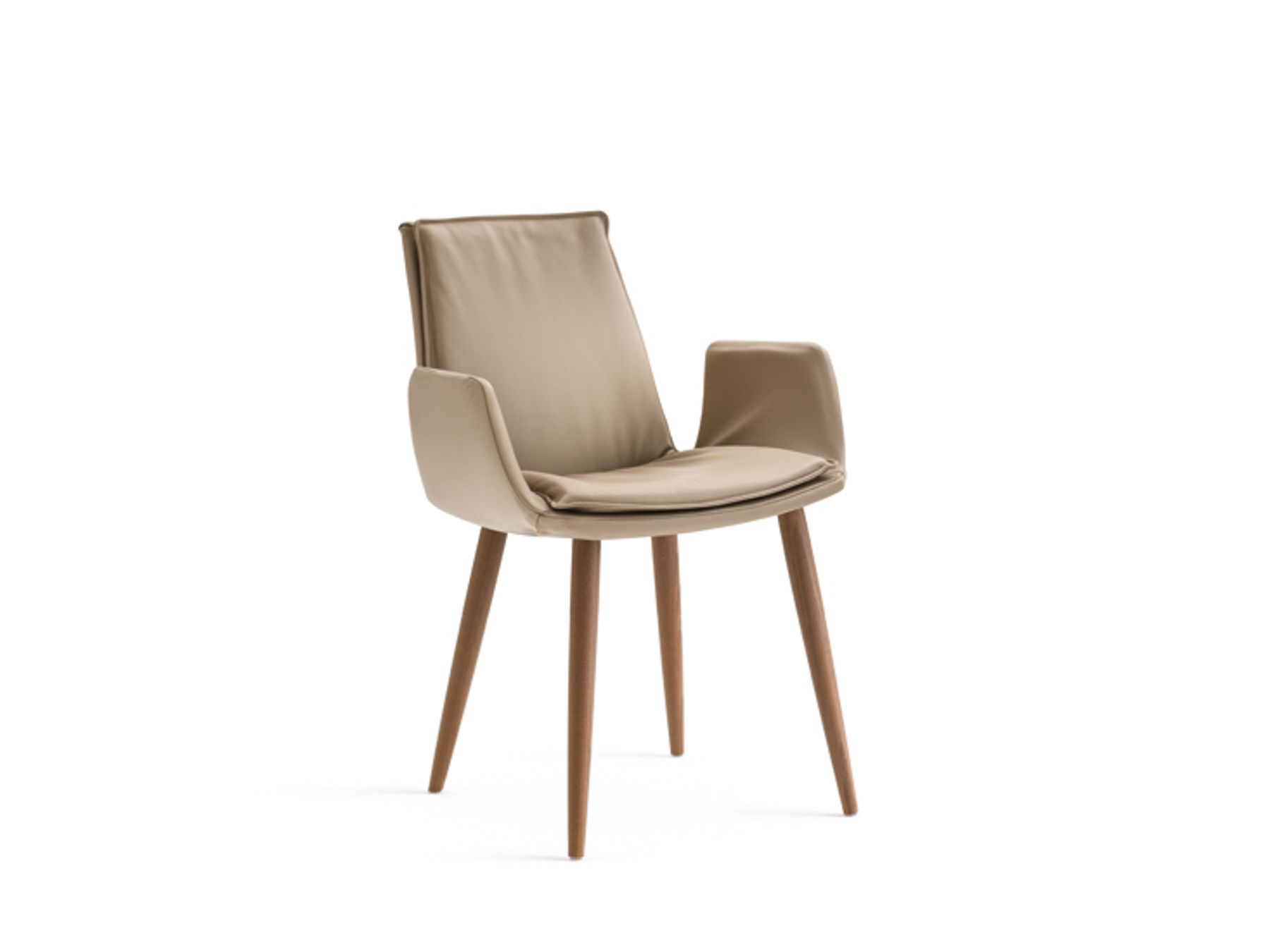 Кожаный мягкий стул с подлокотниками EFORMA Lara ARCH-00144114