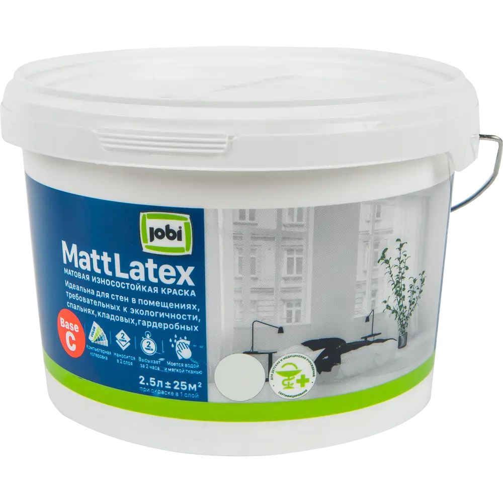Jobi Mattlatex — прозрачная база для колеровки стен и потолков 82071369 STLM-0018806 - Вид №1