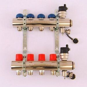 Колл. группа EMMETI TOPWAY 1"xМ 24 х19 4 выхода с термостатическими вентилями