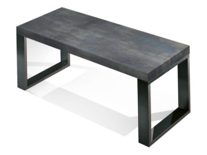 Скамейка из дерева, ламината и металла