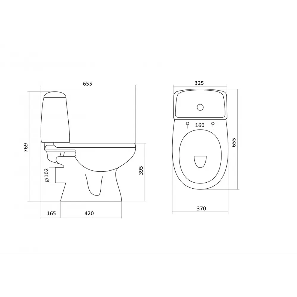 Унитаз-компакт Santek Цезарь сиденье с микролифтом двойной смыв STLM-2060789 - Вид №8