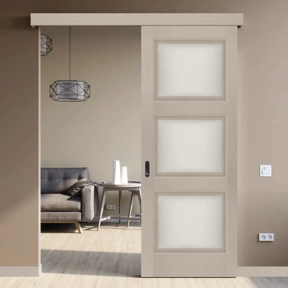 Комплект двери Трилло со стеклом 60x200 см Hardflex цвет ясень элегант с добором 150 мм 89432095 STLM-2155830 МАРИО РИОЛИ  - Вид №2