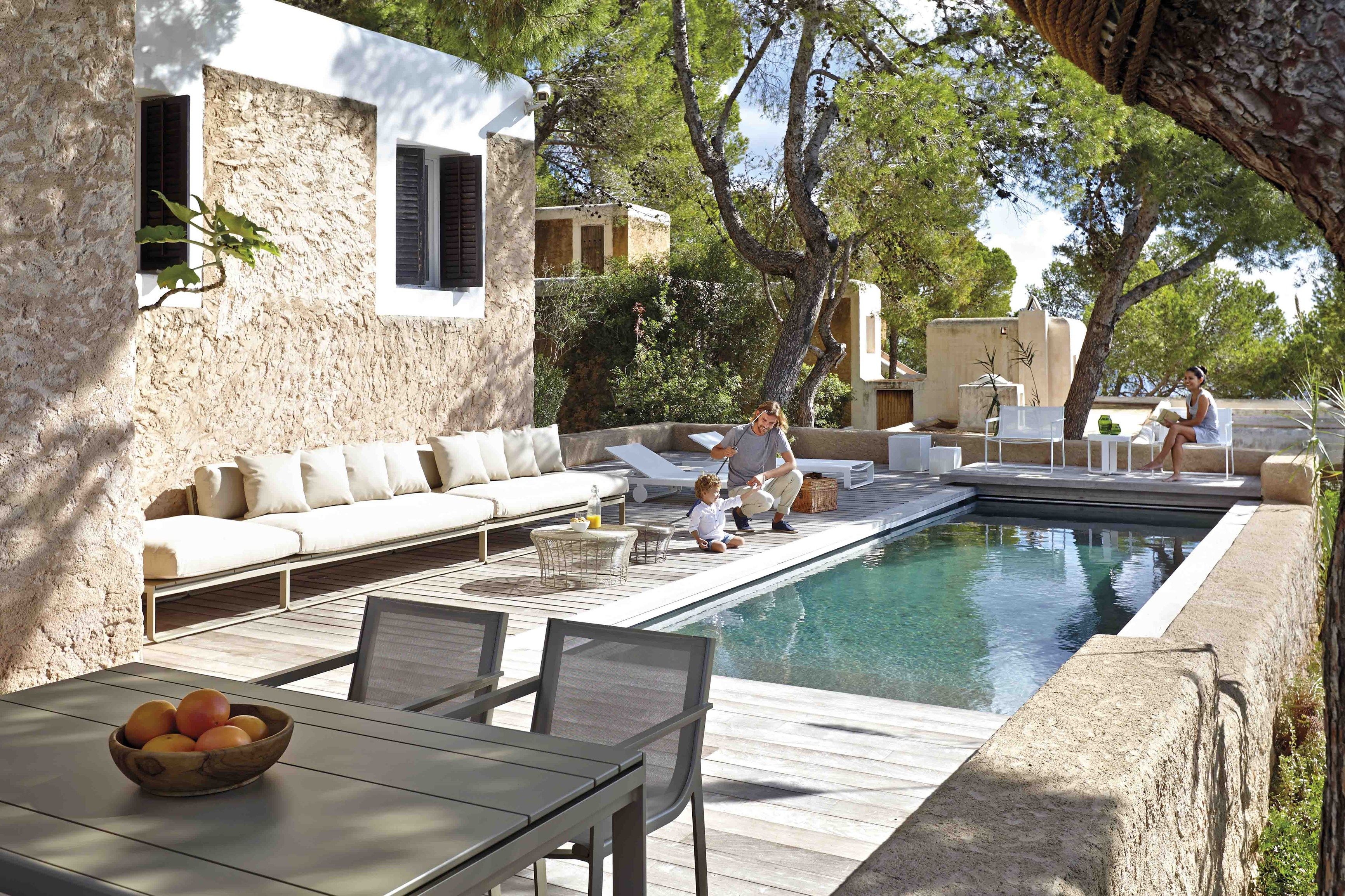 Из нержавеющей стали круглый низкий сад журнальный столик GANDIABLASCO Арам ARCH-00080197 - Вид №15