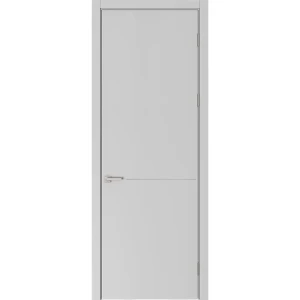Дверь межкомнатная глухая Николь 90x230 см эмаль цвет серый с замком и без петель
