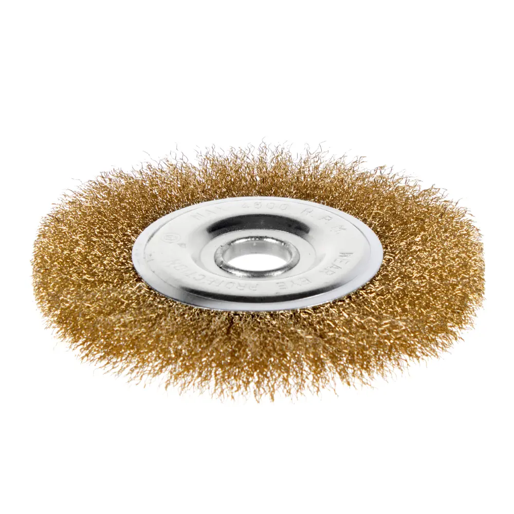 Дисковая щётка Dexter 150 мм для УШМ - профессиональная латунная 17409929 STLM-0008096