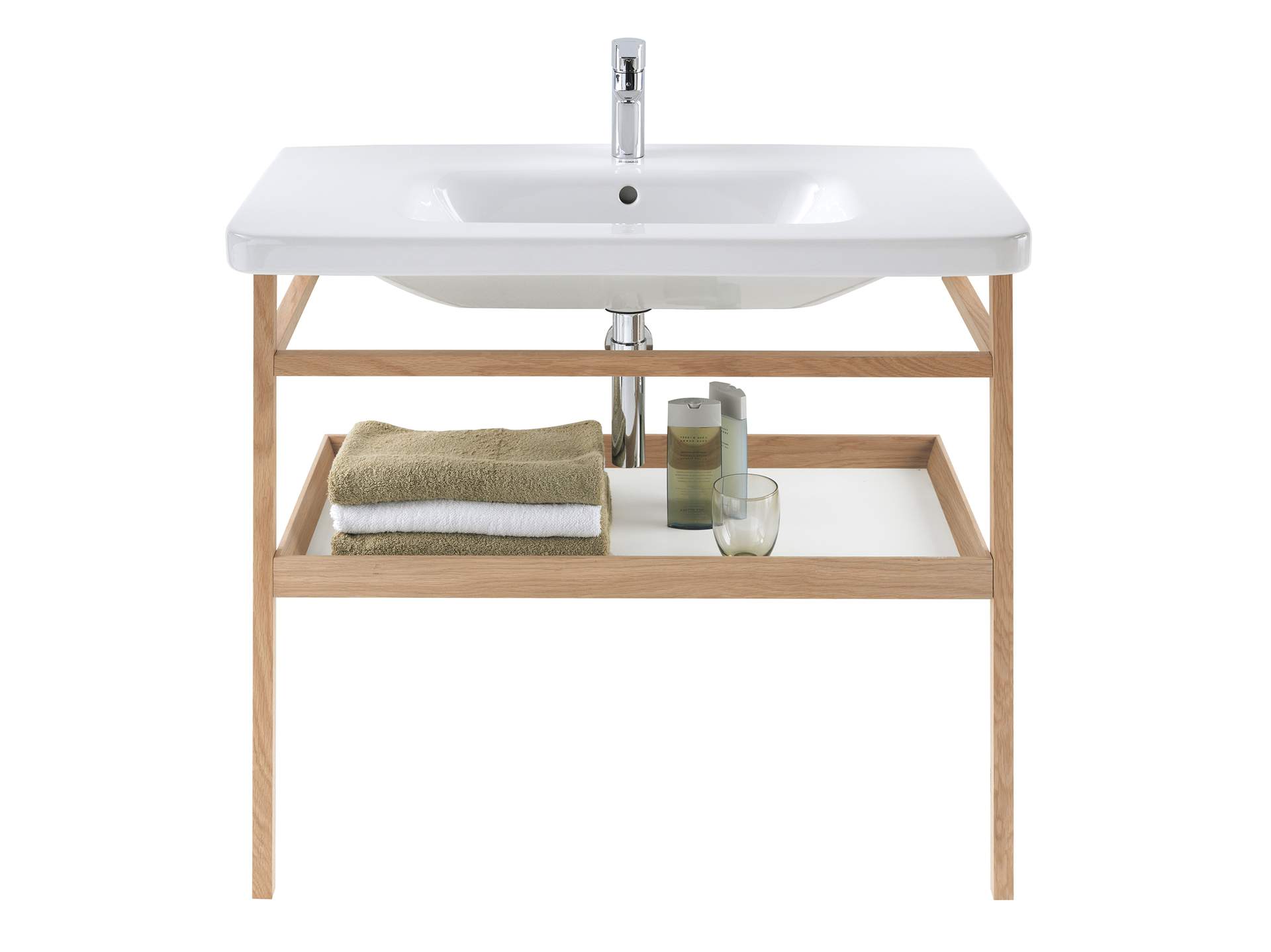 DS988400909 DuraStyle Мебельные аксессуары - полотенцедержатель с полочкой Светло-голубой матовый декор Duravit - Вид №3