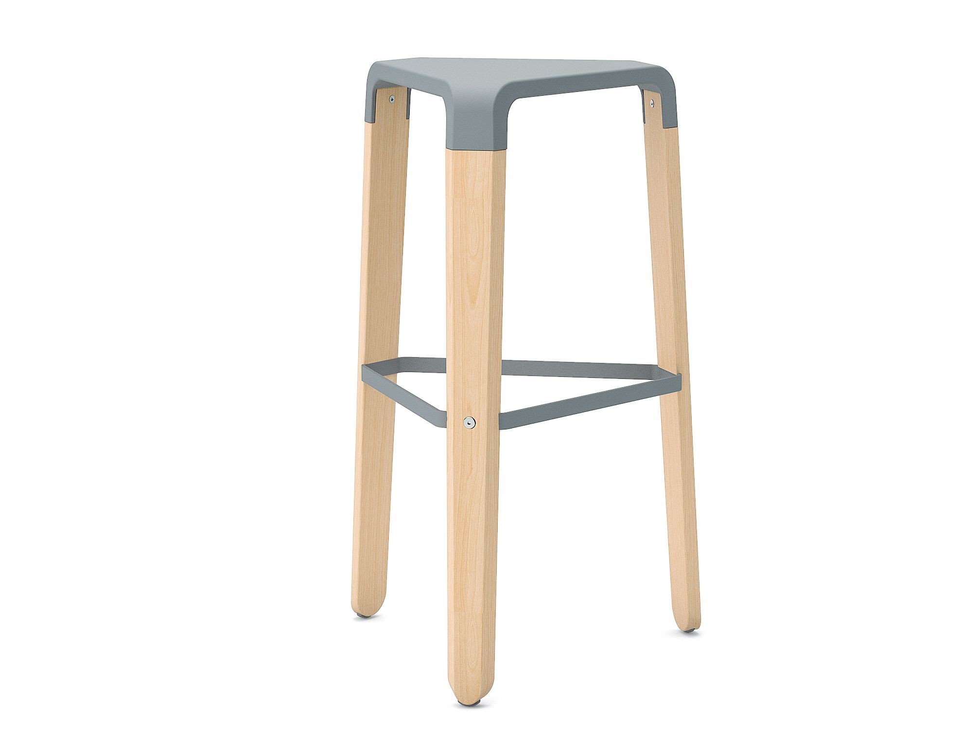 Высокий деревянный табурет с подставкой для ног Infiniti PICAPAU STOOL ARCH-00071390