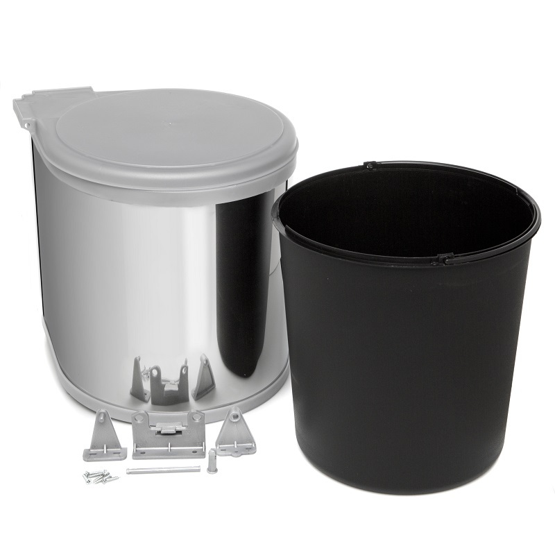 Ведро для мусора на дверцу шкафа Delta 350/11 Metallic Grey NAVAKO 10001 - Вид №1