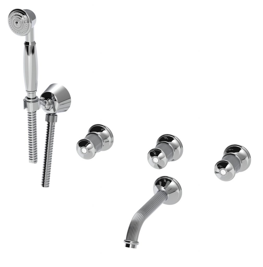 24530 / СТ-РБ Встраиваемый смеситель для ванны и душа с дуплексным душем. Bongio Royale80 24530/ST-RB