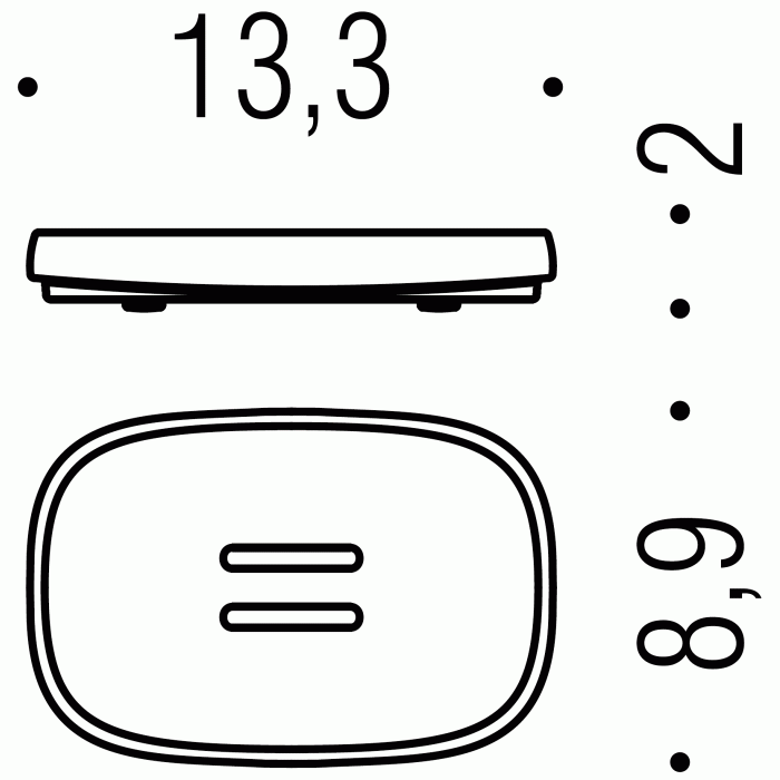 B30400NM B3040NM Мыльница настольная (чёрный) COLOMBO TRENTA Colombo Design - Вид №1