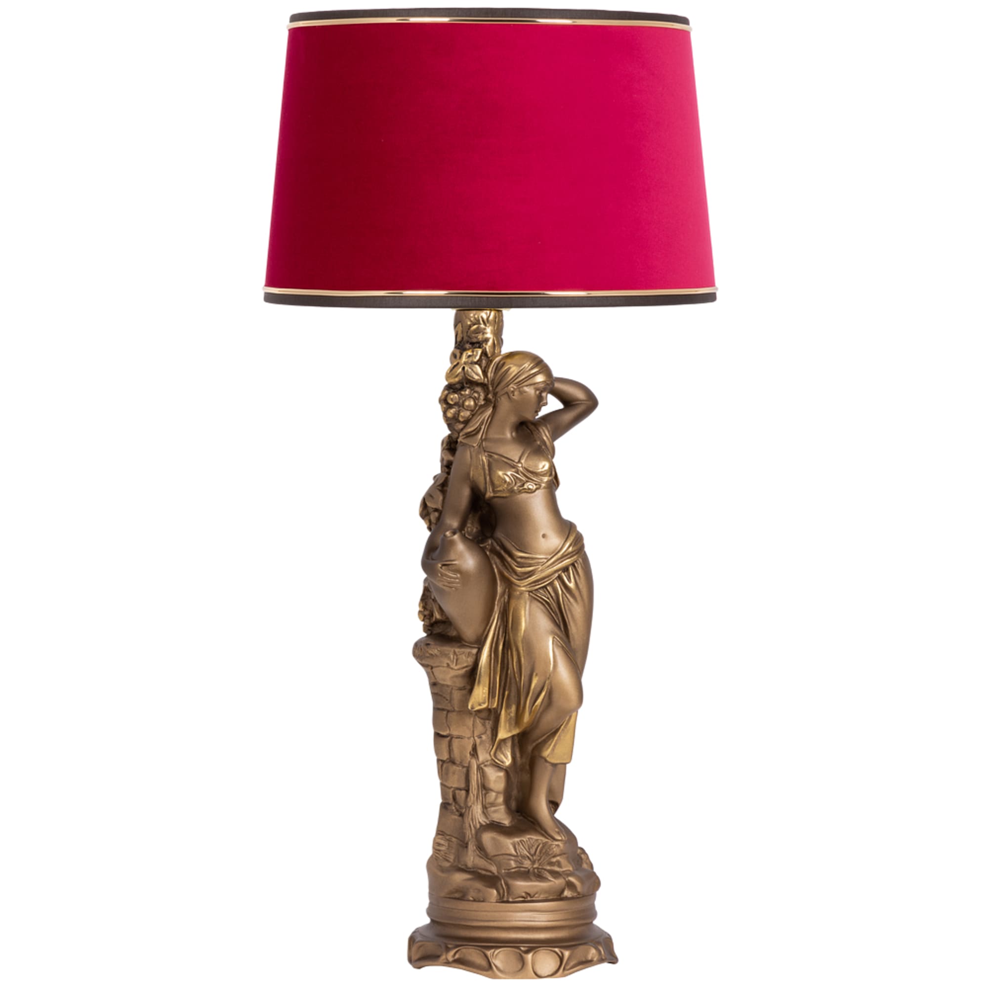 Настольная лампа СБ-4/Б/Тюссо амарант Девушка с кувшином цвет красный BOGACHO 90276321