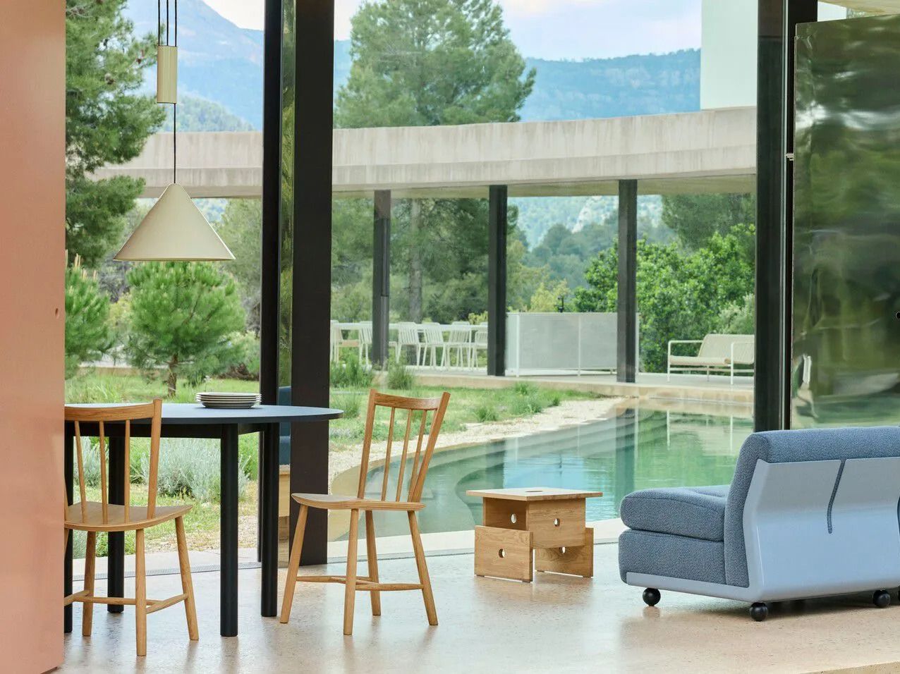 Круглый стол с алюминиевыми или твердыми дубовыми ножками Hay пристройка ARCH-00070353 - Вид №8