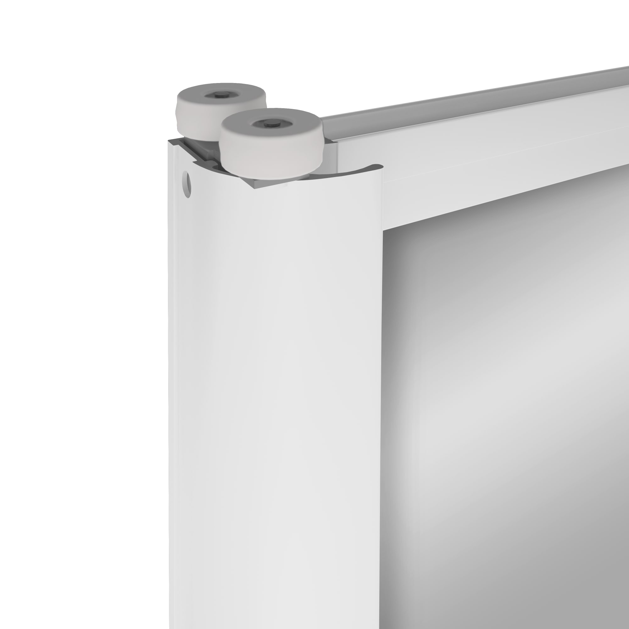 SPACEO Дверь-купе с зеркалом Белый ясень 2555×904 мм 82362545 STLM-0025491 - Вид №2