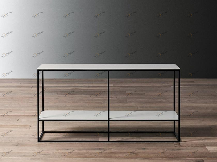 Meridiani Прямоугольная деревянная консоль с полками Hardy sun-id-1453789